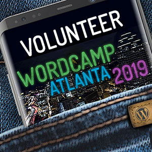 WordCamp Atlanta 2019 Volunteer Badge
